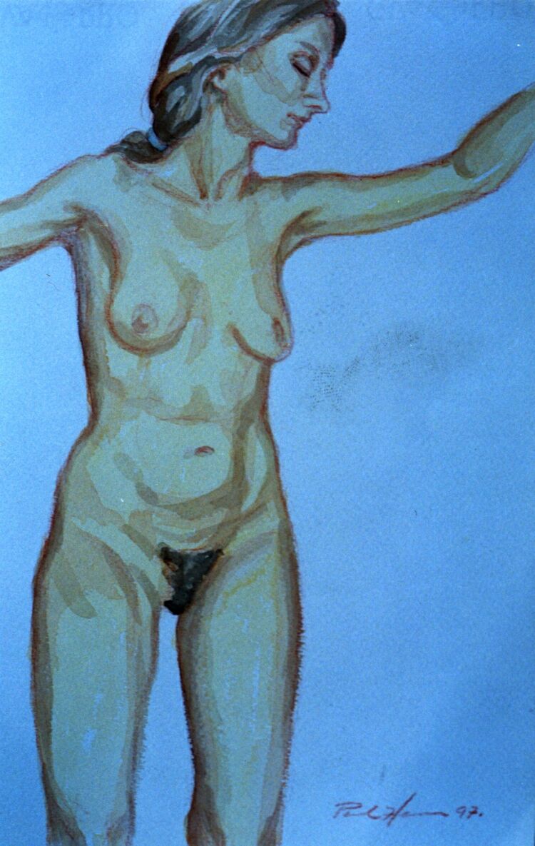 Watercolour. Nude- 40 x 30 cm 
